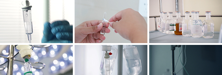 医院吊盐水病人静脉输液管打点滴打针打药水吊水特写实拍视频素材插图5