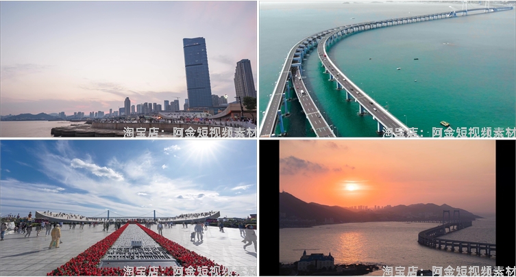 大连城市景点建筑风光航拍风景素材高清旅游自然治愈系短视频背景插图8