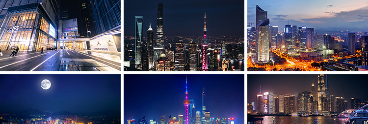 城市街道夜景灯光建筑都市现代风景高楼观光摄影照片图片设计素材插图5