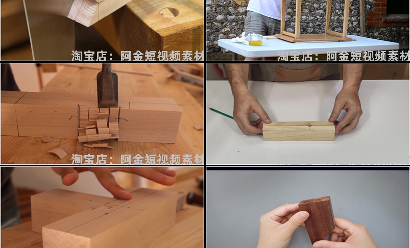 国外木工加工木匠制作海外手工解压短视频小说推文素材剪辑引流插图4
