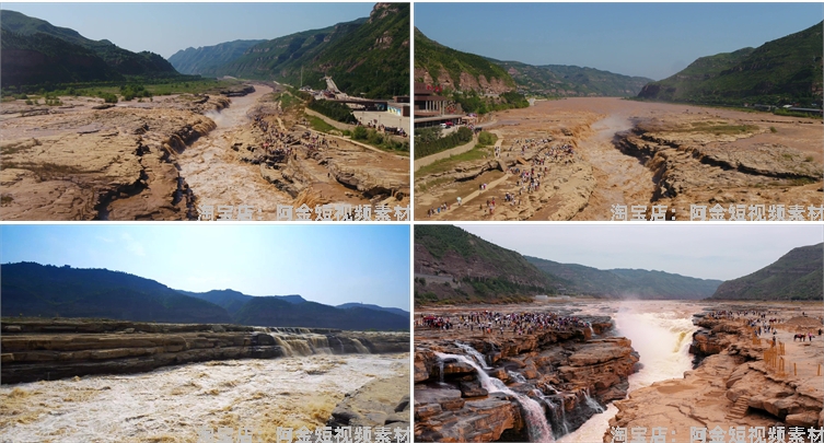 黄河壶口瀑布江河河流LED风景素材高清旅游自然治愈系短视频背景插图5