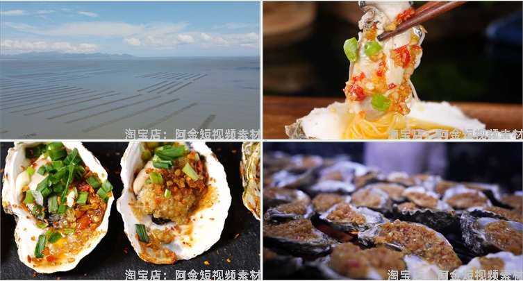 生蚝海蛎子夜宵生活烧烤炭烤美食短视频自媒体高清实拍素材剪辑插图5