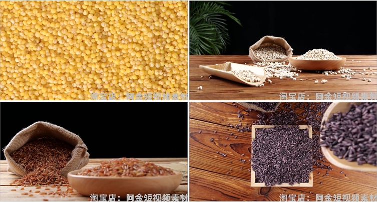 五谷杂粮大米豆类粗粮谷物食材抖音短视频自媒体高清实拍素材剪辑插图5