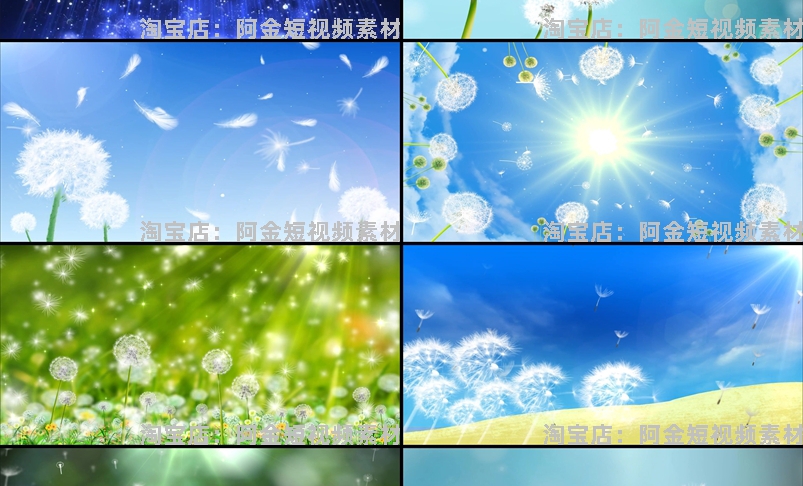 小清新唯美蒲公英梦幻大屏幕舞台动感LED高清视频场景背景素材插图5